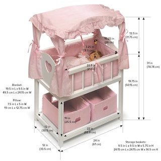 Foto 6 | Cesta Tipo Tejón Para Cama De Muñecas Con Espacio De Almacenamiento De 45 A 55 Cm Con Acceso. - Venta Internacional.