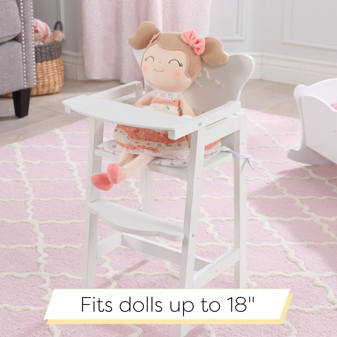 Trona Doll Kidkraft Tiffany Bow Con Borde Festoneado, Madera Blanca ...