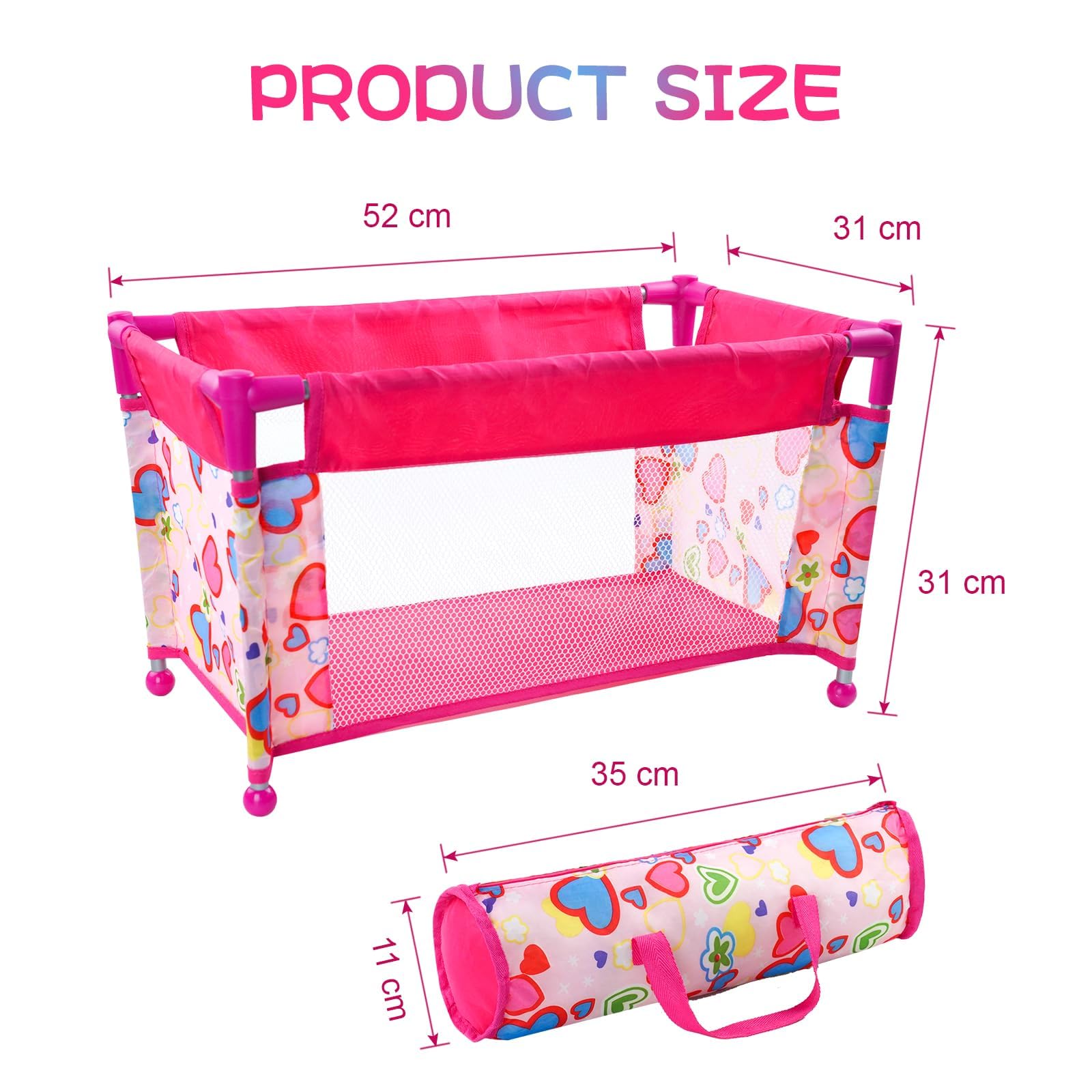 Foto 6 pulgar | Cama Plegable Para Muñecas Jizhi Reborn Con Bolsa De Almacenamiento - Venta Internacional.