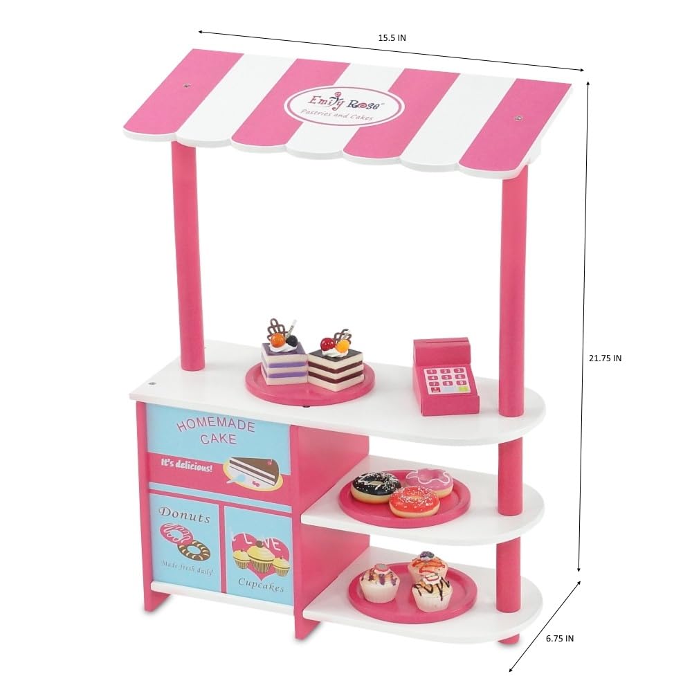 Foto 6 pulgar | Mueble Pretend Bakery Stand Store Para Muñecas De 18 Pulgadas Emily Rose - Venta Internacional.