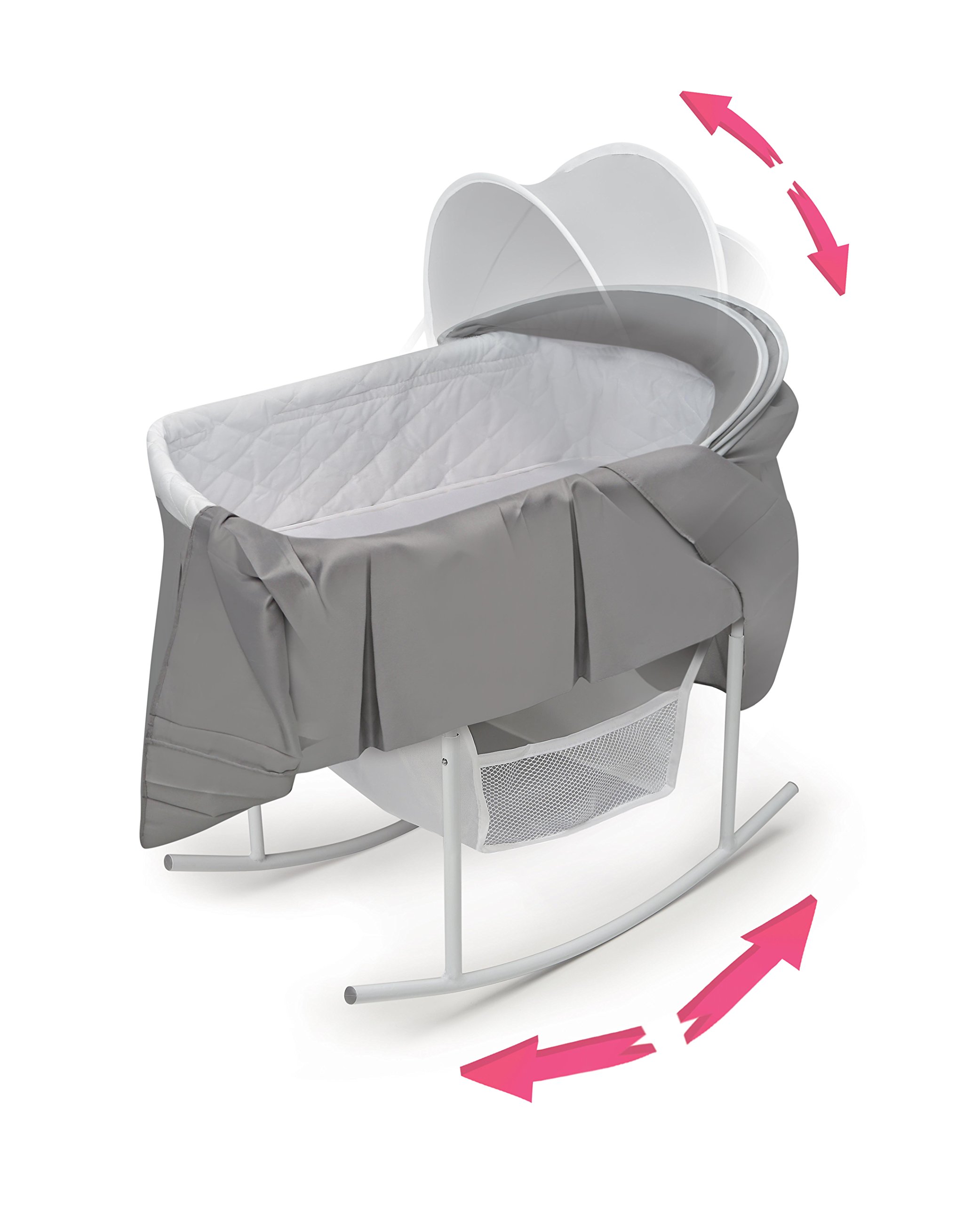Foto 4 pulgar | Cesta De Tejón Para Muñecas De Juguete Con Base Mecedora Y Espacio De Almacenamiento De 20 Pulgadas - Venta Internac