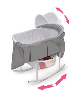 Foto 5 | Cesta De Tejón Para Muñecas De Juguete Con Base Mecedora Y Espacio De Almacenamiento De 20 Pulgadas - Venta Internac