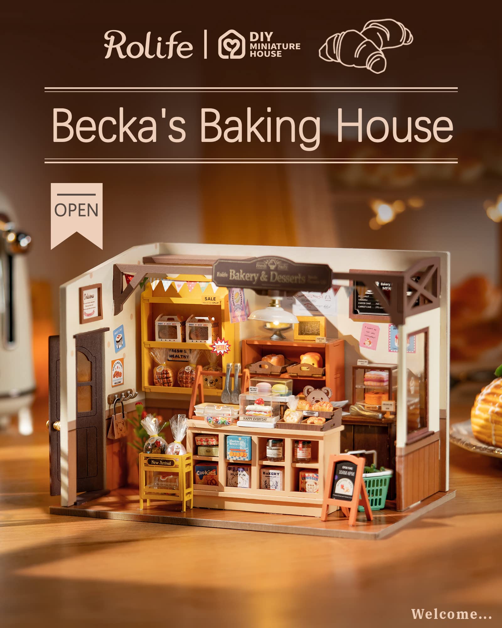 Foto 3 pulgar | Kit De Casa En Miniatura Rolife Becka's Baking House Con Led 1:20 - Venta Internacional.
