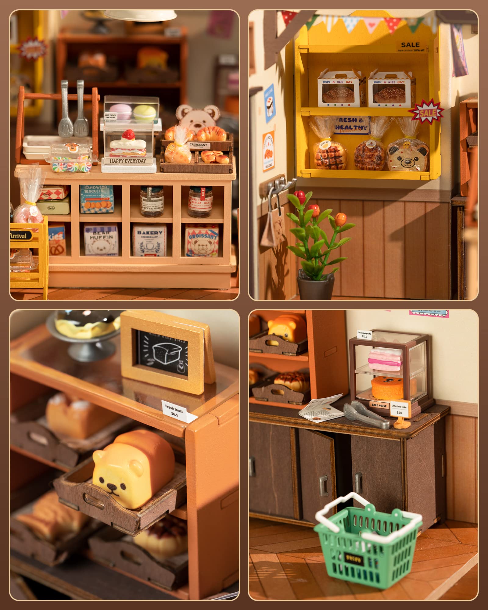 Foto 7 pulgar | Kit De Casa En Miniatura Rolife Becka's Baking House Con Led 1:20 - Venta Internacional.