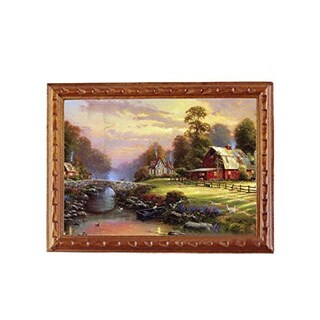 Foto 1 | Cuadro En Miniatura Small Bridge Village A Escala 1:12 Para Casa De Muñecas - Venta Internacional.