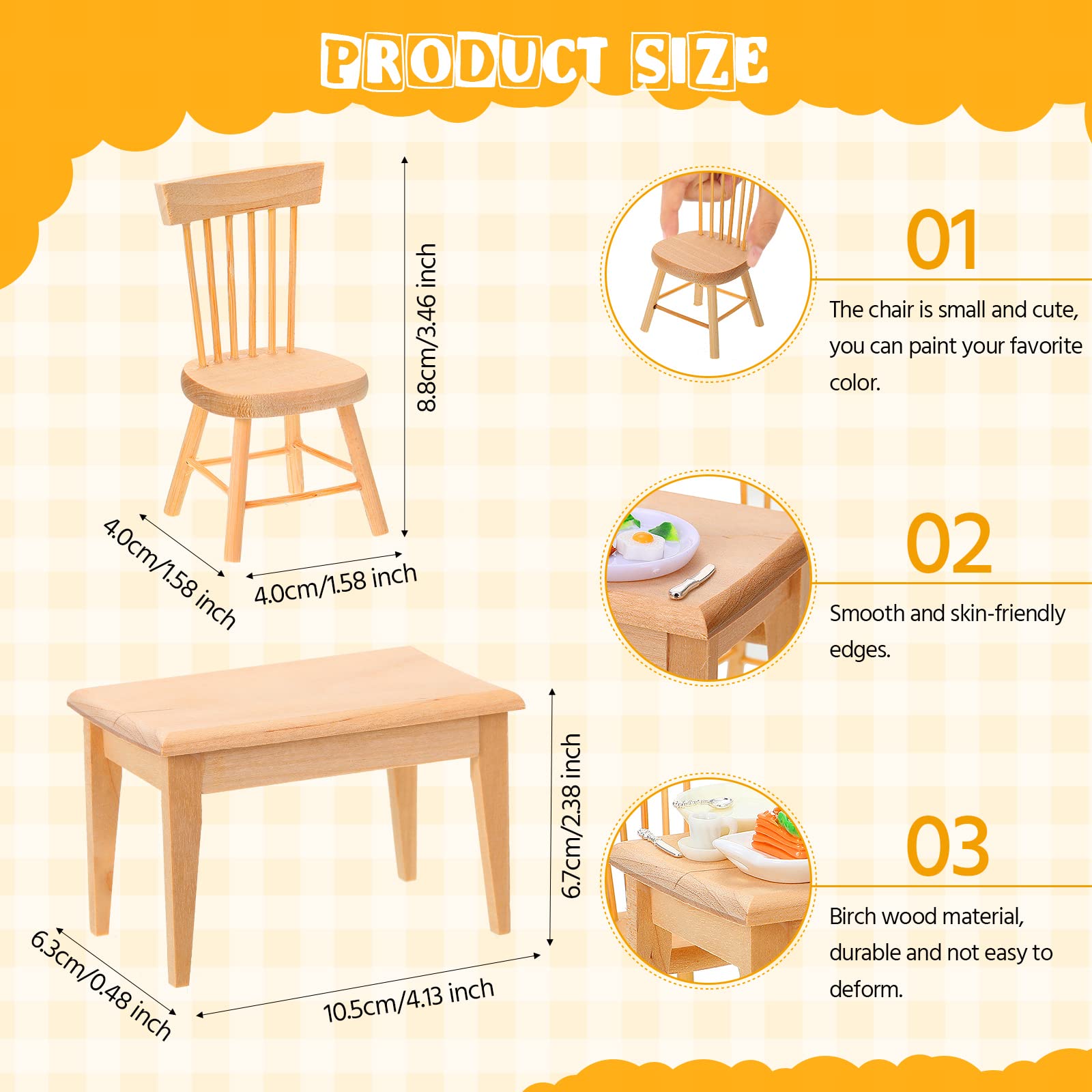 Foto 3 pulgar | Comida En Miniatura Para Casa De Muñecas Con Muebles De Madera, Escala 1:12, 74 Unidades - Venta Internacional.