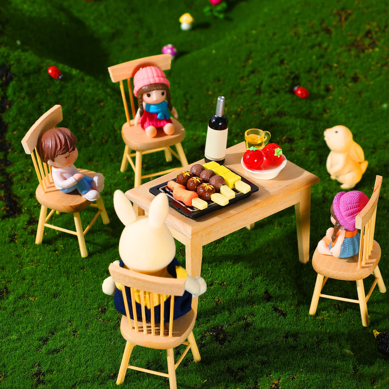 Foto 4 pulgar | Comida En Miniatura Para Casa De Muñecas Con Muebles De Madera, Escala 1:12, 74 Unidades - Venta Internacional.
