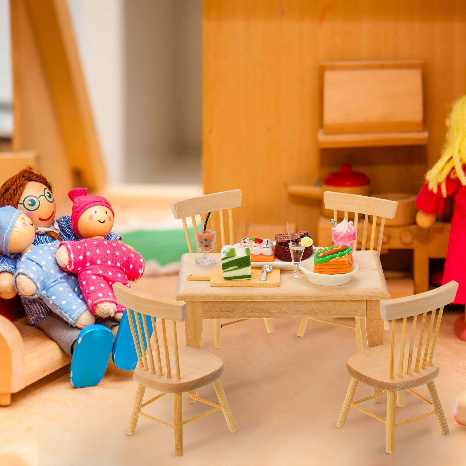 Foto 7 pulgar | Comida En Miniatura Para Casa De Muñecas Con Muebles De Madera, Escala 1:12, 74 Unidades - Venta Internacional.
