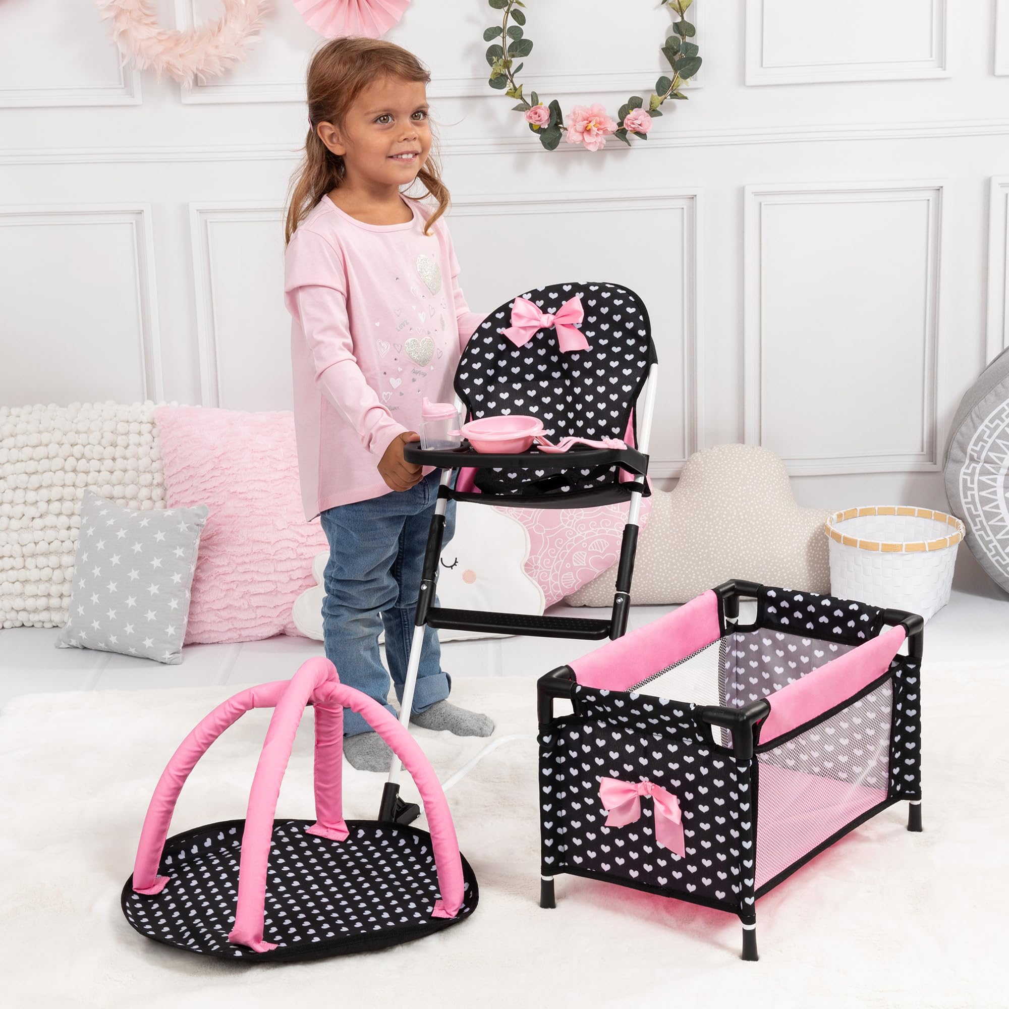 Foto 7 pulgar | Set De Viaje Bayer Design Dolls Con Cama, Trona Y Parque Infantil - Venta Internacional.