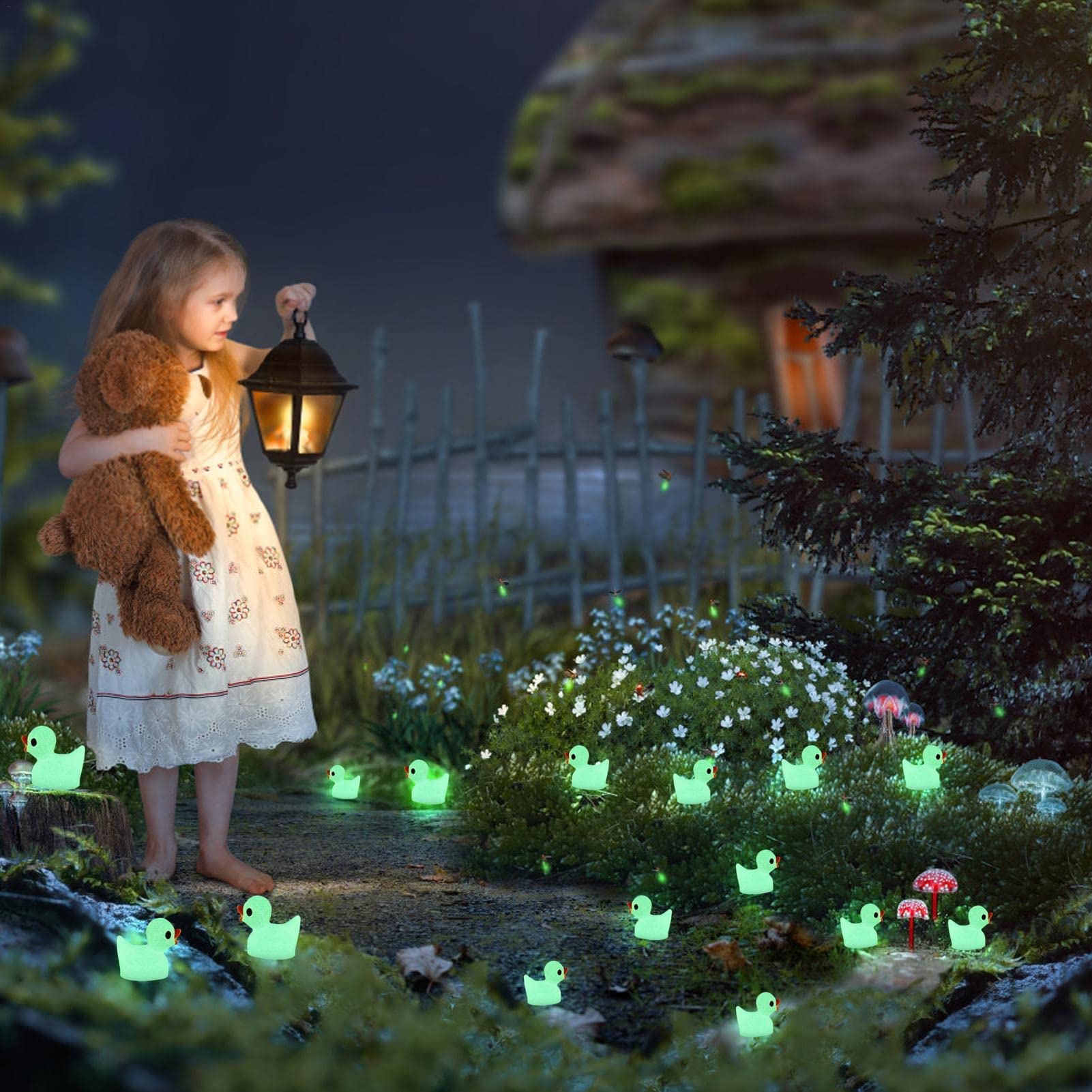 Foto 5 | Minipatos Luminosos De Resina Para Decoración De Casas De Muñecas De Jardín - Venta Internacional.