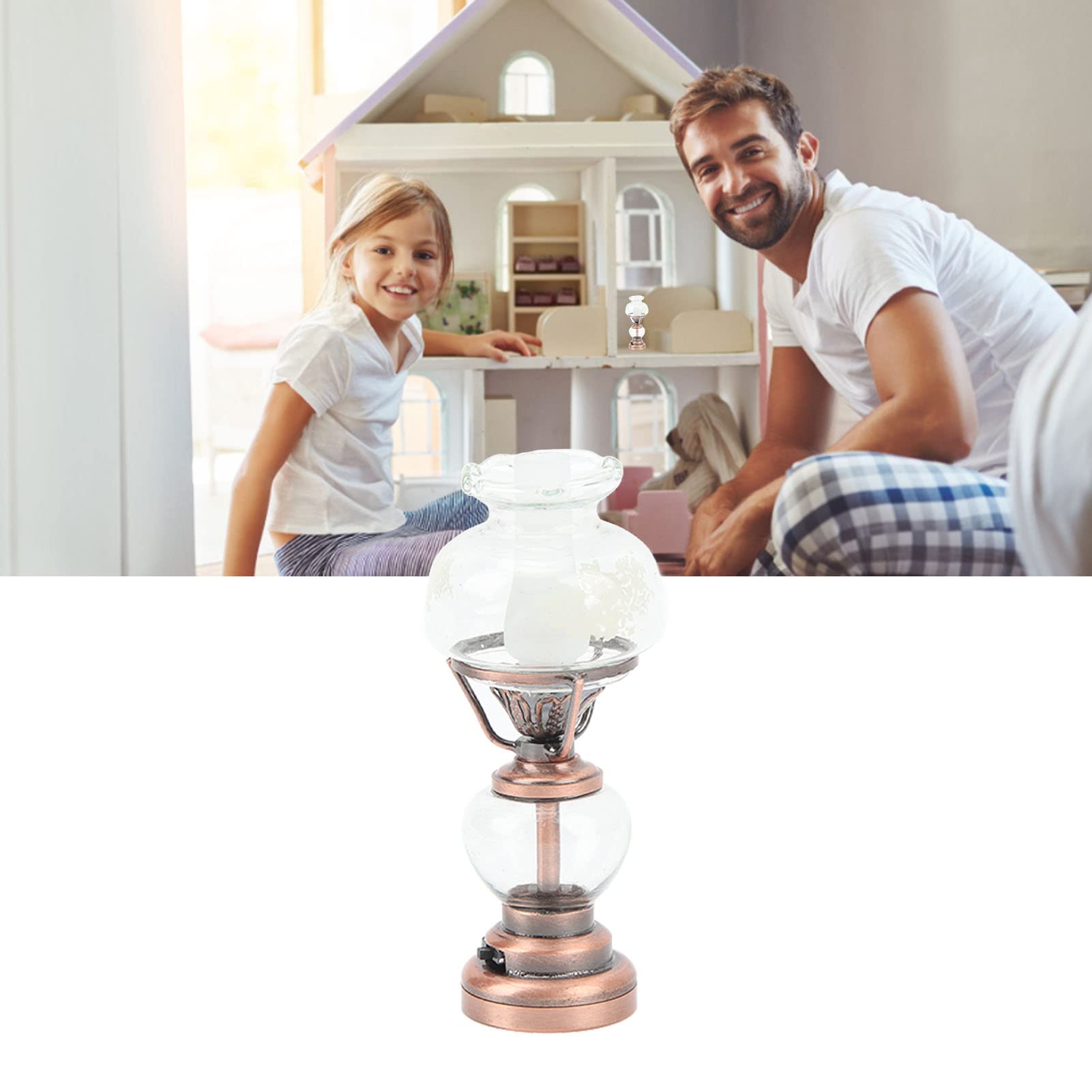 Foto 5 | Lámpara Tipo Candelabro Dollhouse Dilwe, Pantalla De Cristal En Miniatura - Venta Internacional.