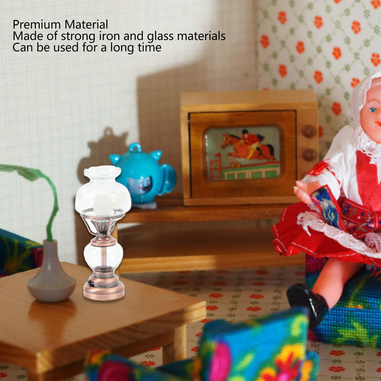 Foto 7 | Lámpara Tipo Candelabro Dollhouse Dilwe, Pantalla De Cristal En Miniatura - Venta Internacional.