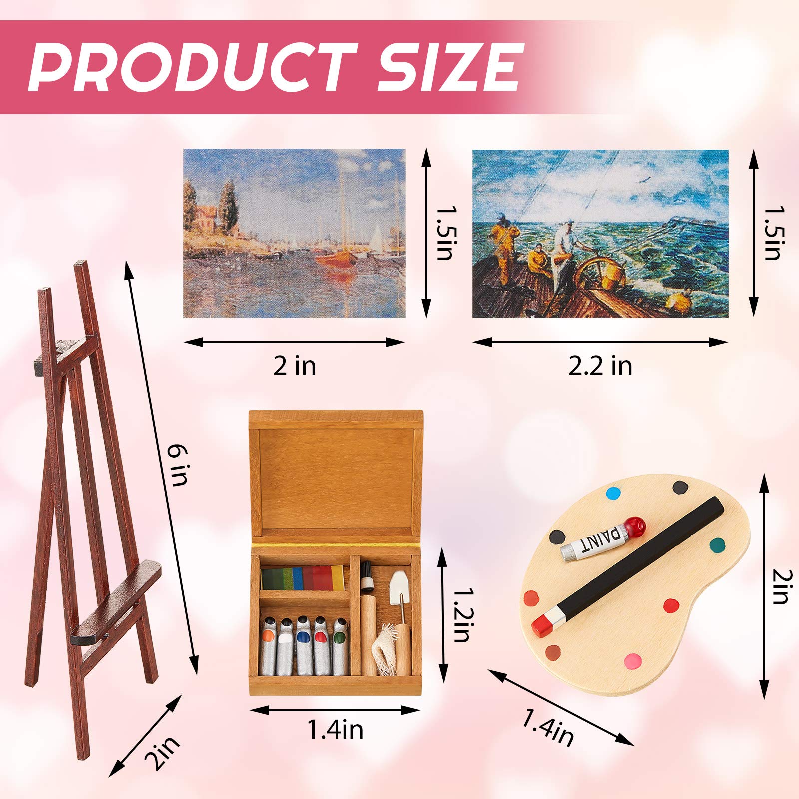 Foto 2 | Set De Accesorios Para Pintar Casas De Muñecas En Miniatura Skylety - Venta Internacional.