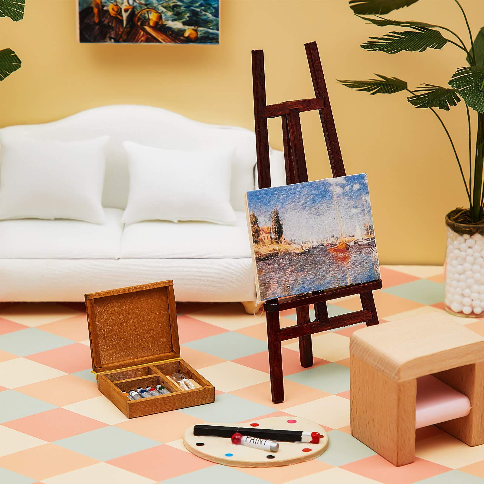 Foto 6 pulgar | Set De Accesorios Para Pintar Casas De Muñecas En Miniatura Skylety - Venta Internacional.