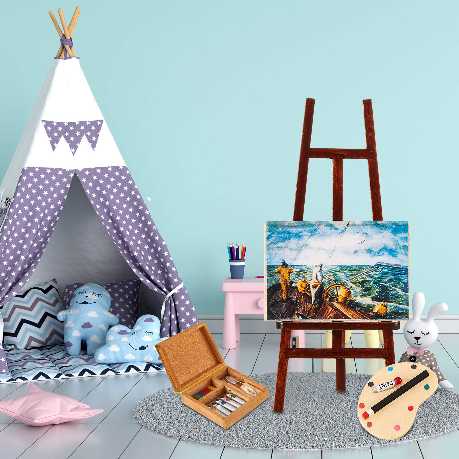 Foto 7 pulgar | Set De Accesorios Para Pintar Casas De Muñecas En Miniatura Skylety - Venta Internacional.