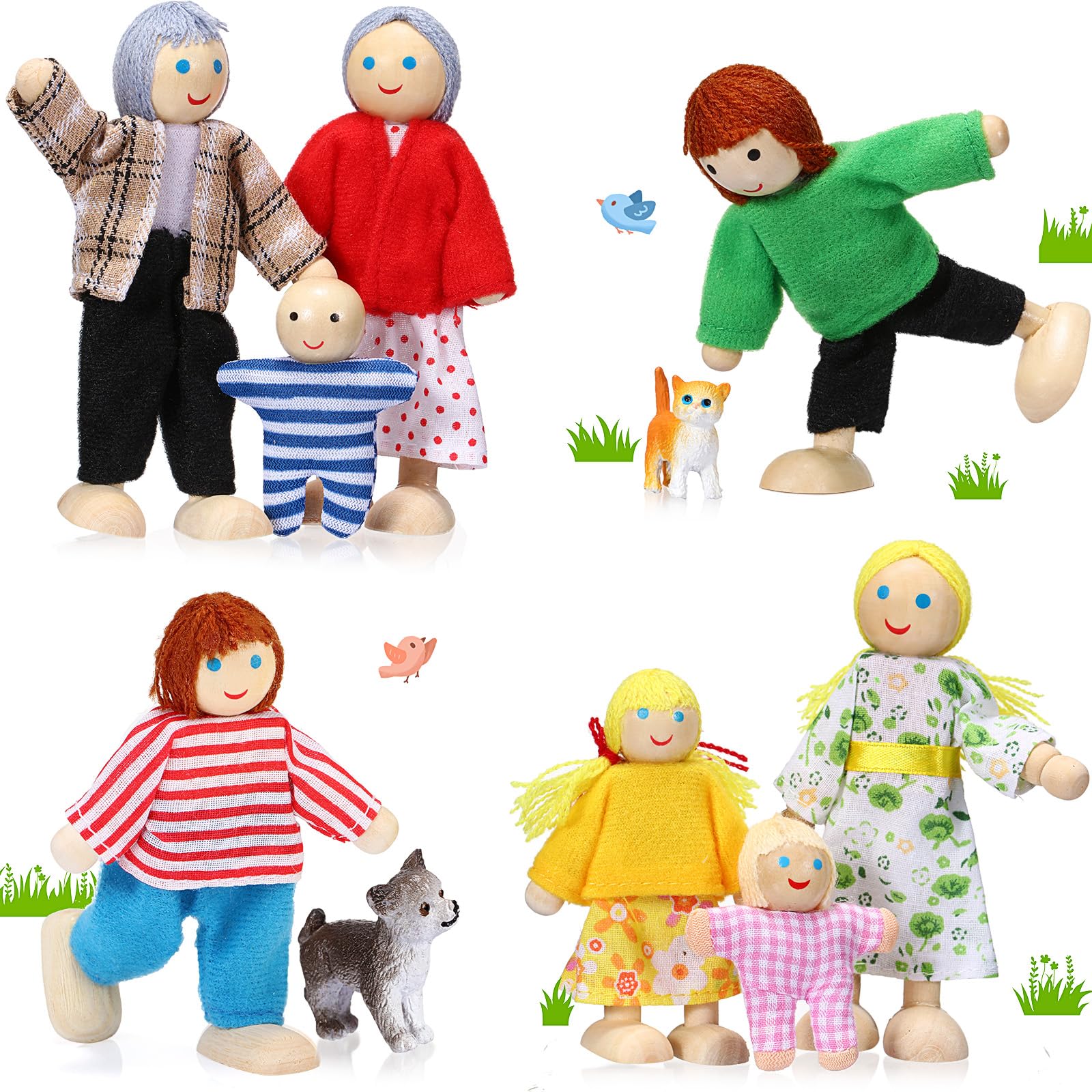 Foto 2 pulgar | Juego De Minifiguras Skylety De Madera Para Casas De Muñecas, 10 Unidades - Venta Internacional.