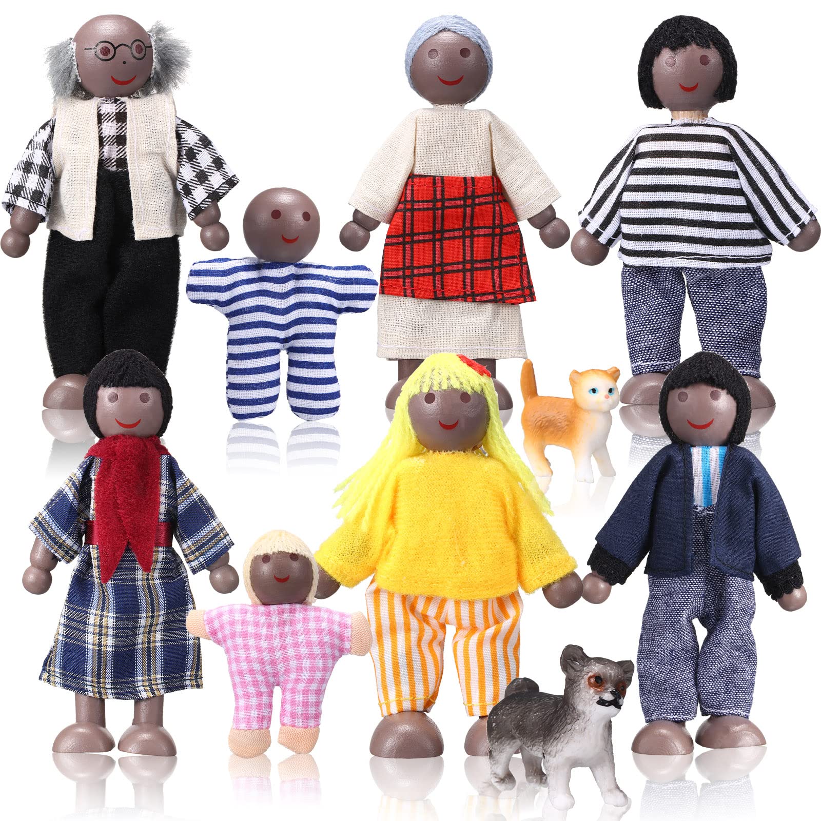 Foto 2 pulgar | Juego De Minifiguras Skylety De Madera Con Forma De Casa De Muñecas, 10 Unidades - Venta Internacional.