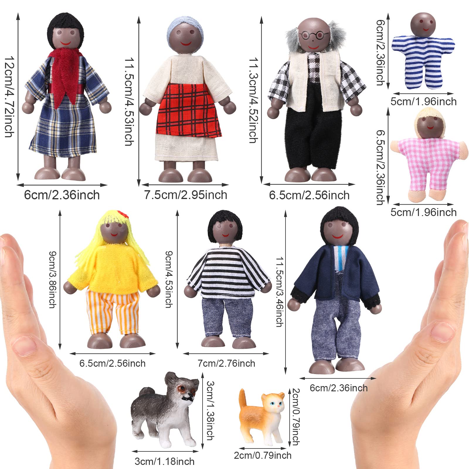 Foto 3 pulgar | Juego De Minifiguras Skylety De Madera Con Forma De Casa De Muñecas, 10 Unidades - Venta Internacional.