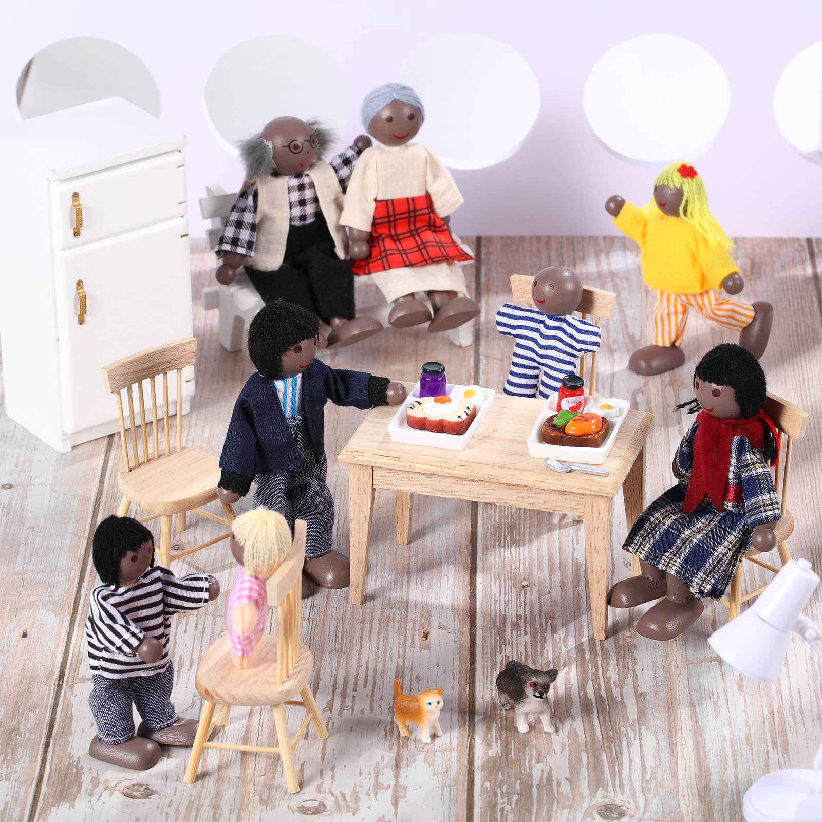 Foto 5 pulgar | Juego De Minifiguras Skylety De Madera Con Forma De Casa De Muñecas, 10 Unidades - Venta Internacional.