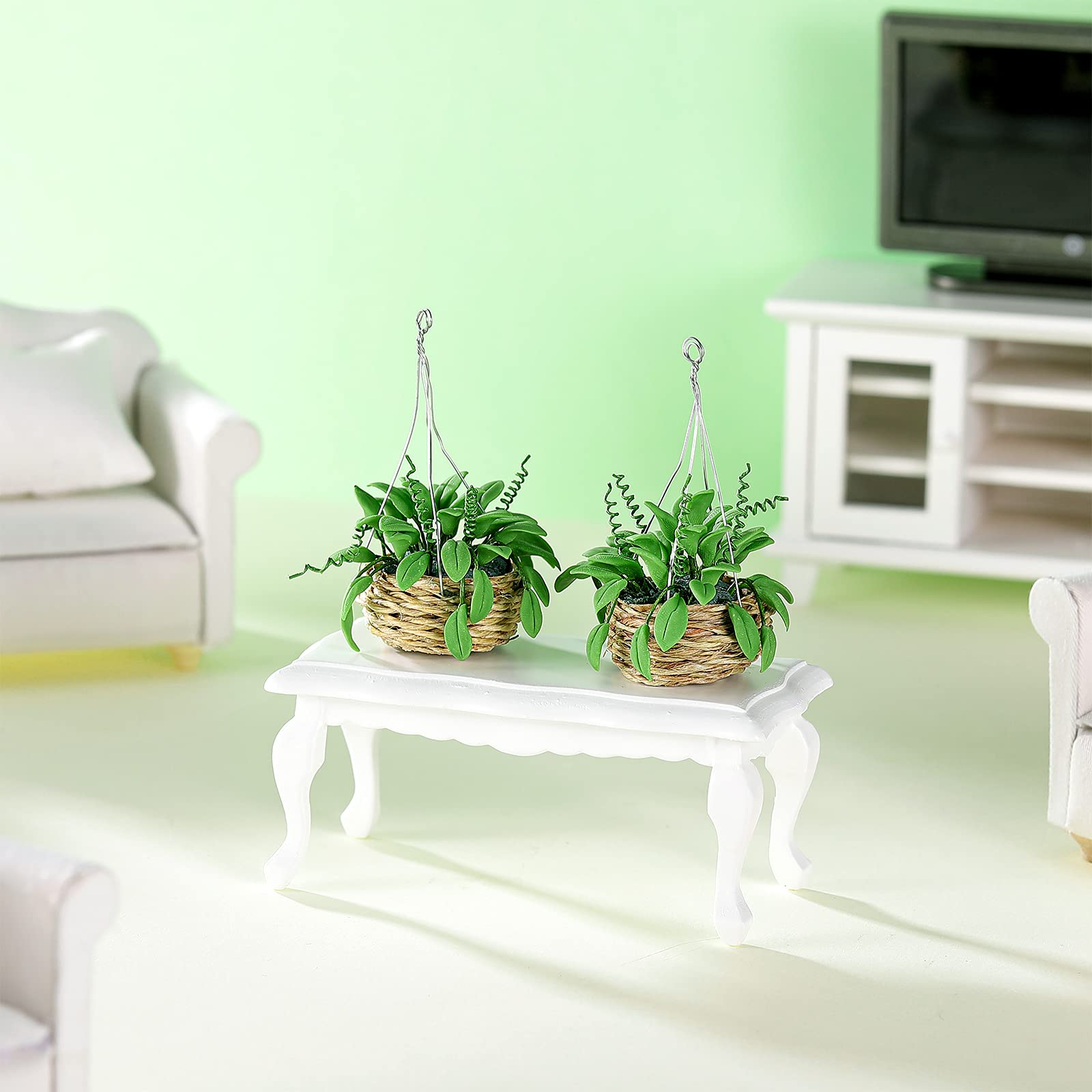 Foto 5 pulgar | Casa De Muñecas Con Plantas En Miniatura Skylety, 2 Piezas, Para Decoración - Venta Internacional.