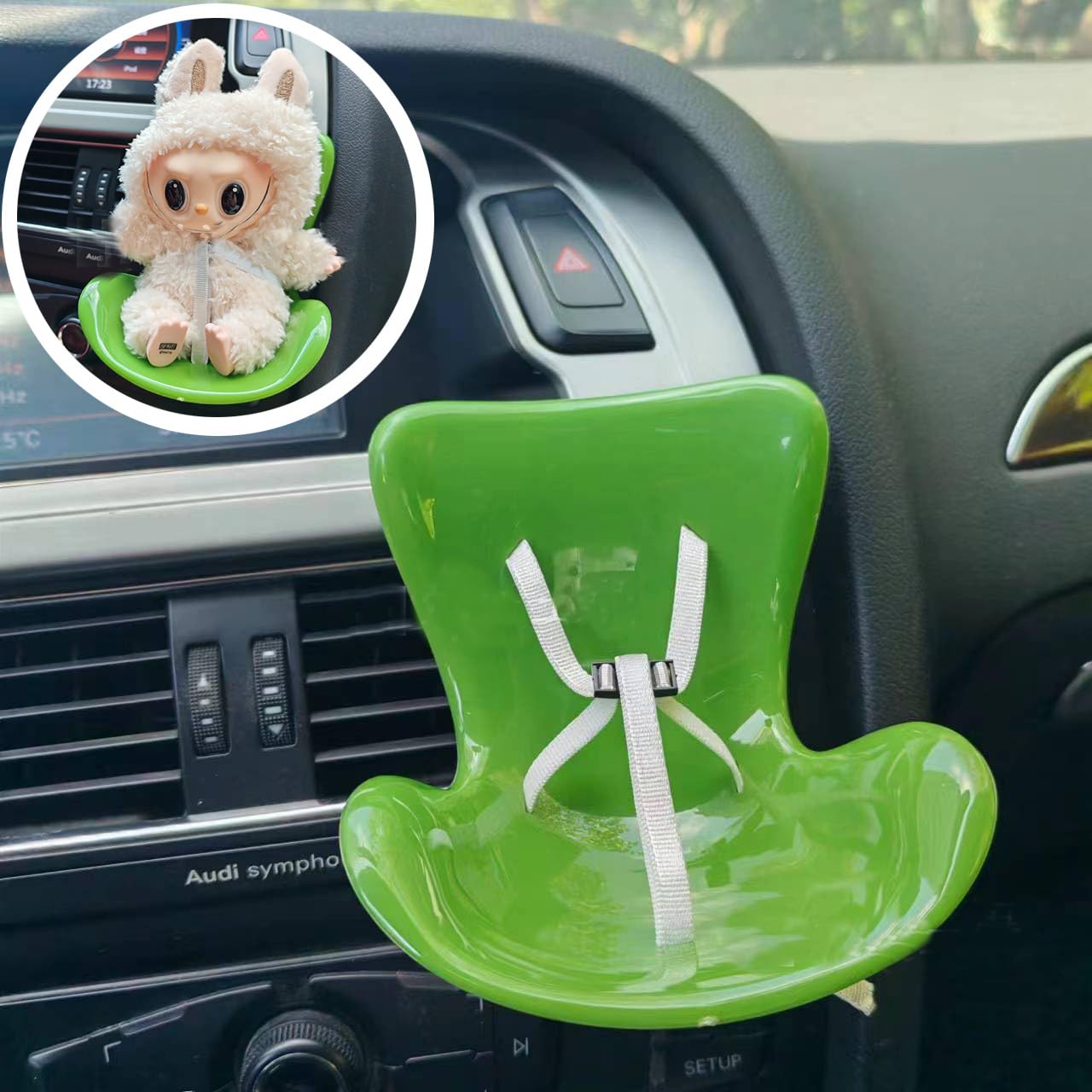 Foto 3 pulgar | Asiento De Seguridad Para Muñecas Labubu, Color Verde, Para Muñecas De 10 A 17 Cm - Venta Internacional.