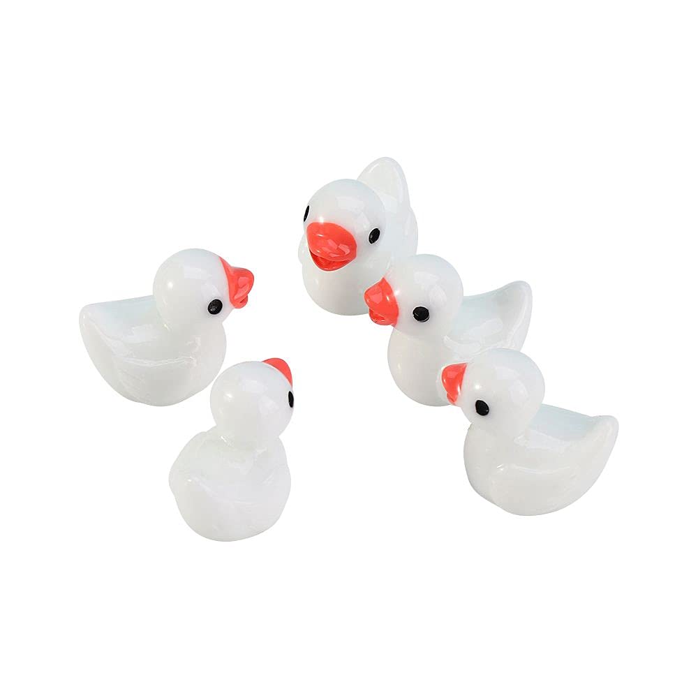 Foto 2 pulgar | Adorno En Miniatura Con Forma De Minipato De Resina Para Manualidades, 5 Unidades, Color Blanco - Venta Internacional.