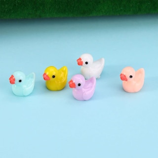 Foto 3 | Adorno En Miniatura Con Forma De Minipato De Resina Para Manualidades, 5 Unidades, Color Blanco - Venta Internacional.