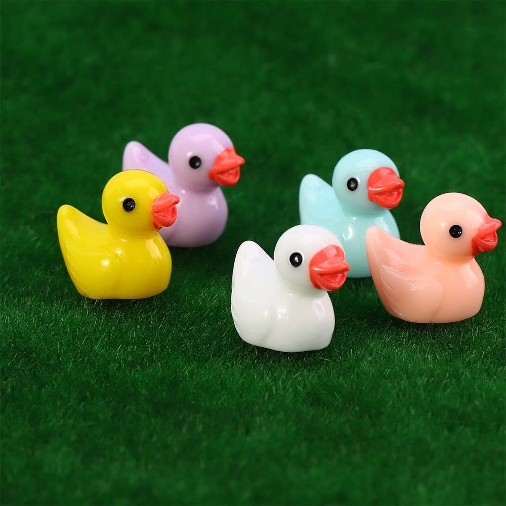 Foto 5 | Adorno En Miniatura Con Forma De Minipato De Resina Para Manualidades, 5 Unidades, Color Blanco - Venta Internacional.