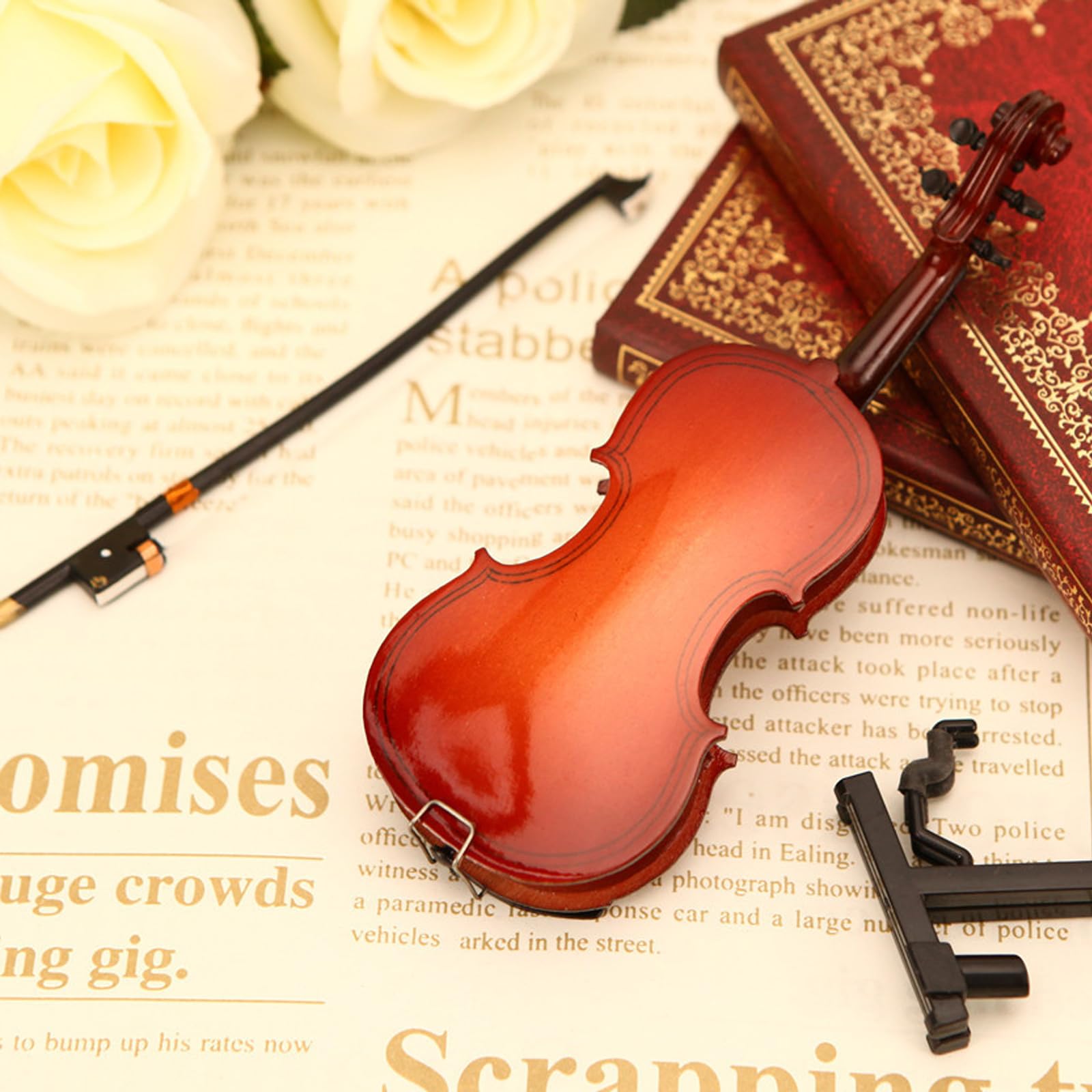 Foto 7 pulgar | Violonchelo De Juguete En Miniatura De Madera Con Soporte, Lazo Y Funda Para Decoración Del Hogar - Venta Internacional