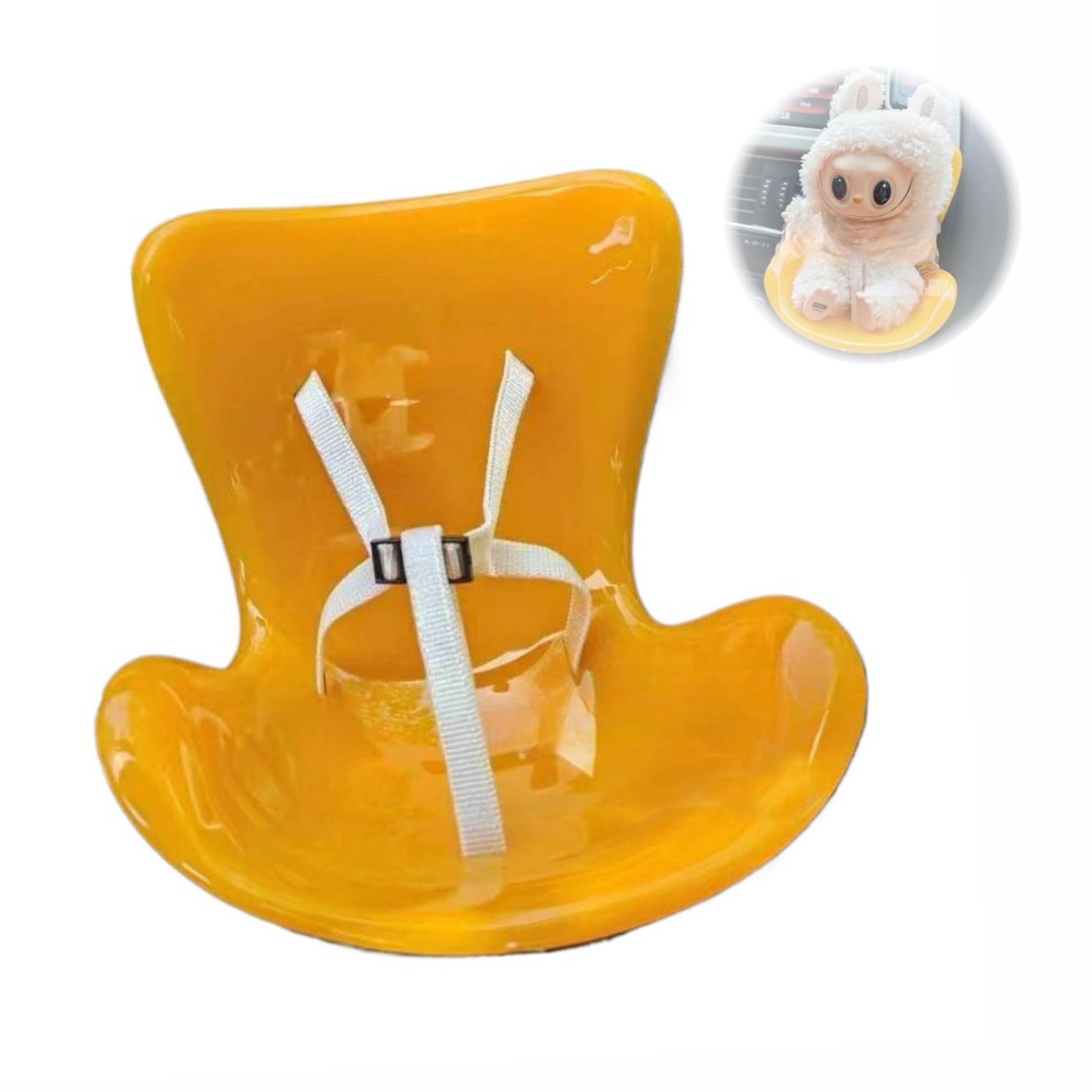 Foto 2 pulgar | Asiento De Seguridad Para Muñecas, Modelo Labubu Dolls, 10-17 Cm, Con Soporte, Color Naranja - Venta Internacional.