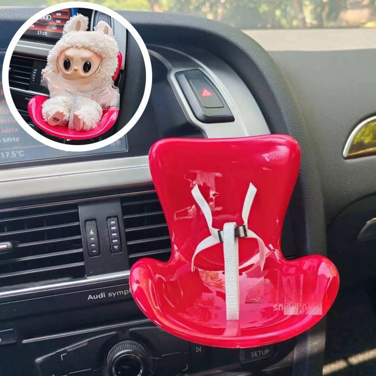 Foto 6 pulgar | Asiento De Seguridad Para Muñecas, Modelo Labubu Dolls, 10-17 Cm, Con Soporte, Color Naranja - Venta Internacional.