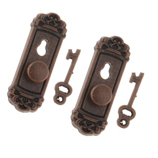Foto 1 | Juego De Pomos Y Llaves En Miniatura Para Casa De Muñecas, Color Bronce A Escala 1:12 - Venta Internacional.