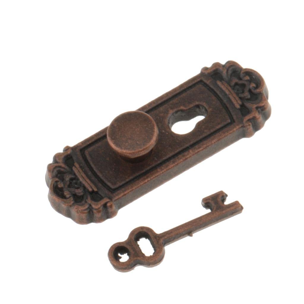 Foto 4 pulgar | Juego De Pomos Y Llaves En Miniatura Para Casa De Muñecas, Color Bronce A Escala 1:12 - Venta Internacional.