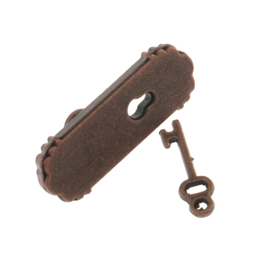 Foto 5 pulgar | Juego De Pomos Y Llaves En Miniatura Para Casa De Muñecas, Color Bronce A Escala 1:12 - Venta Internacional.