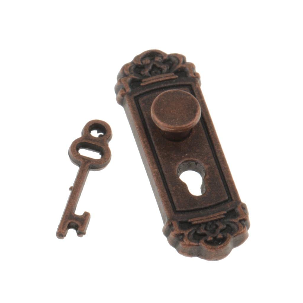 Foto 6 pulgar | Juego De Pomos Y Llaves En Miniatura Para Casa De Muñecas, Color Bronce A Escala 1:12 - Venta Internacional.