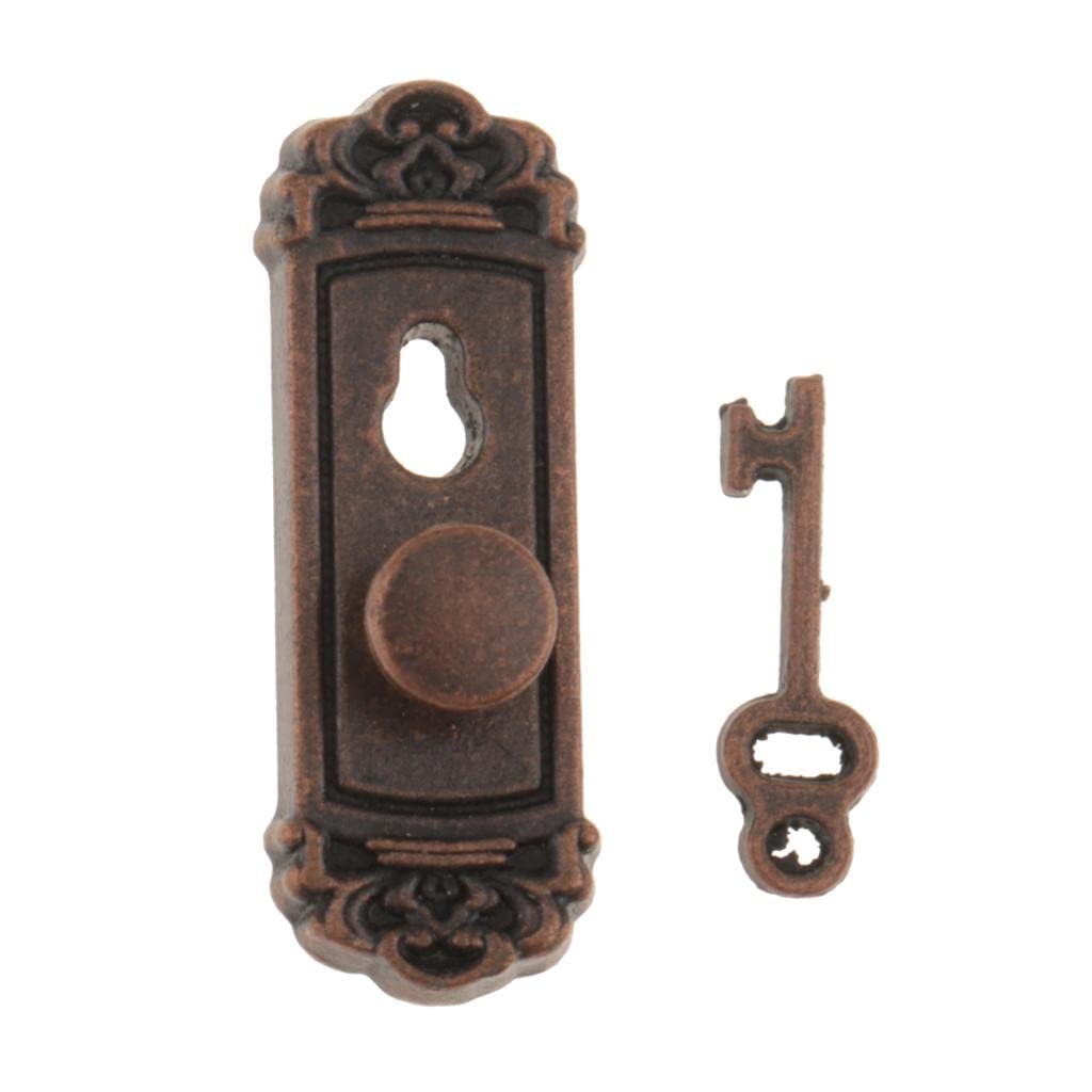 Foto 7 pulgar | Juego De Pomos Y Llaves En Miniatura Para Casa De Muñecas, Color Bronce A Escala 1:12 - Venta Internacional.