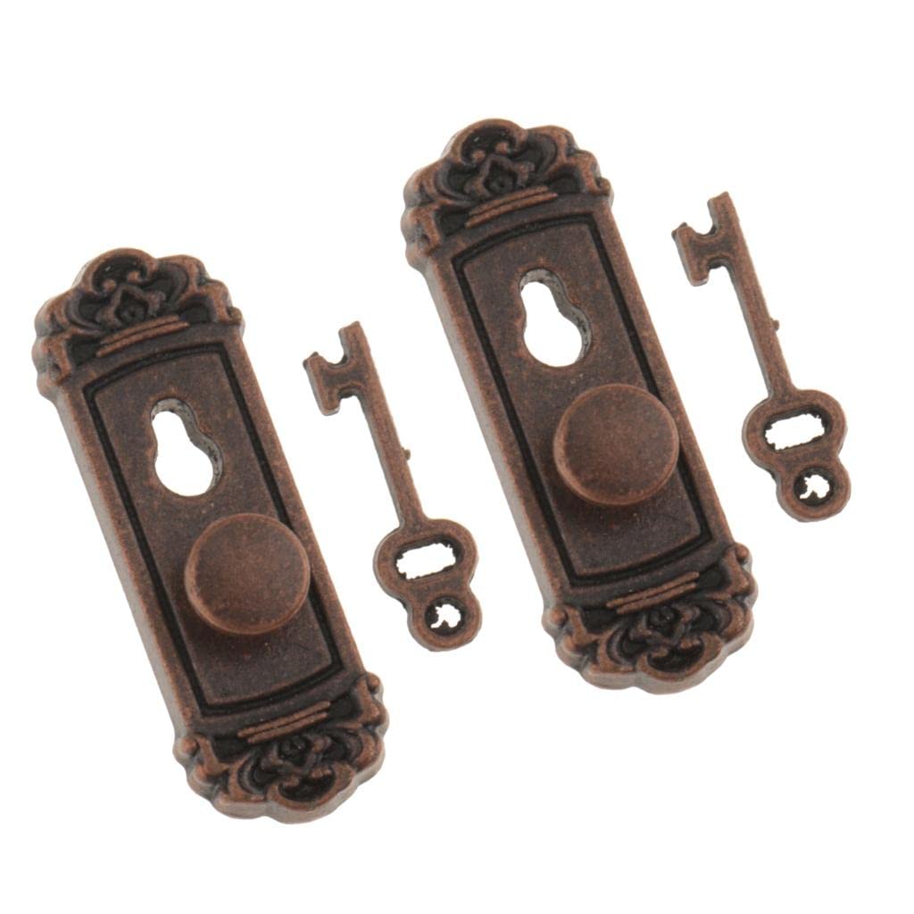 Foto 8 pulgar | Juego De Pomos Y Llaves En Miniatura Para Casa De Muñecas, Color Bronce A Escala 1:12 - Venta Internacional.