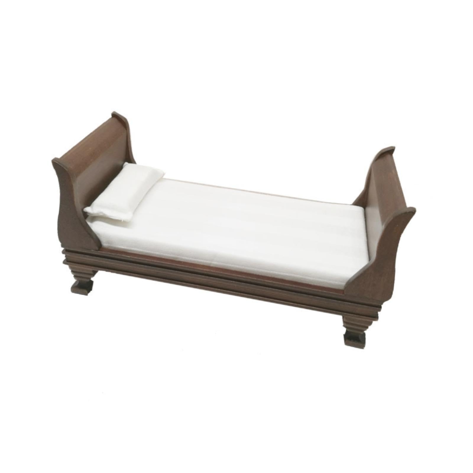Foto 2 pulgar | Cama De Madera Dollhouse Furniture, Cama Individual En Miniatura 1/12 - Venta Internacional.