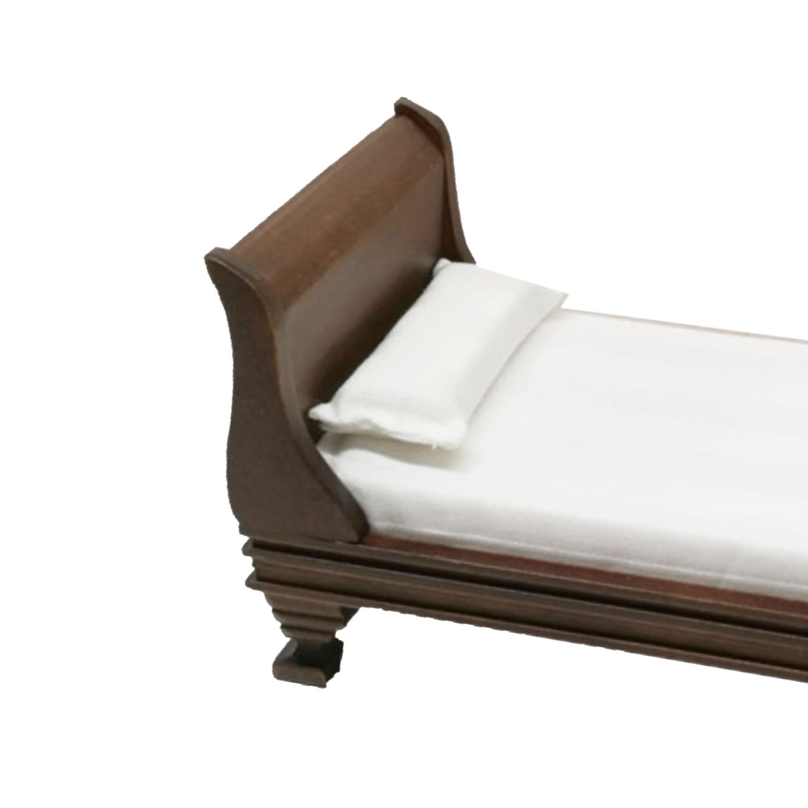 Foto 8 pulgar | Cama De Madera Dollhouse Furniture, Cama Individual En Miniatura 1/12 - Venta Internacional.