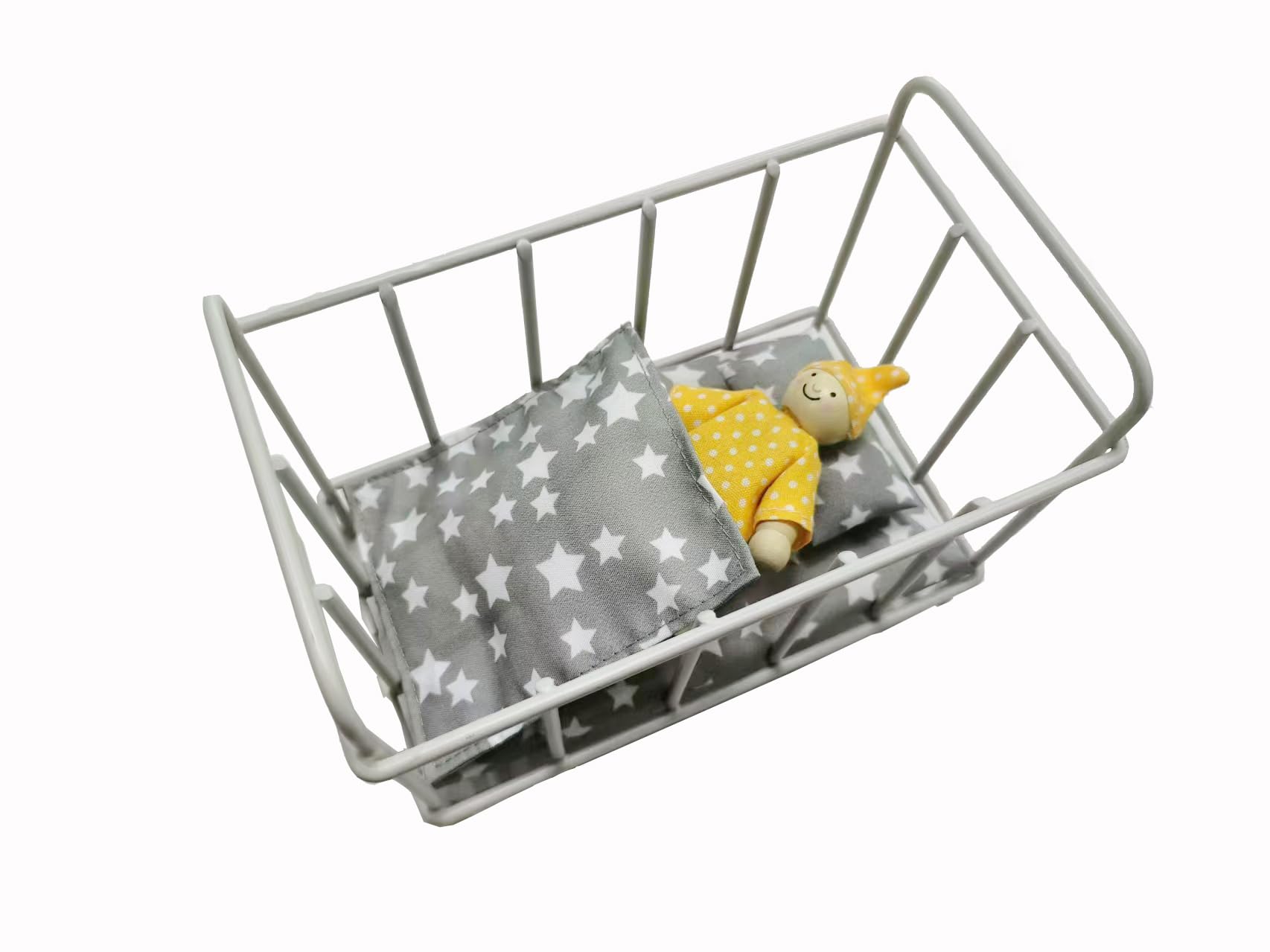 Foto 3 pulgar | Mueble De Dormitorio Dollhouse, Cama De Metal Con Colchón Y Almohada - Venta Internacional.