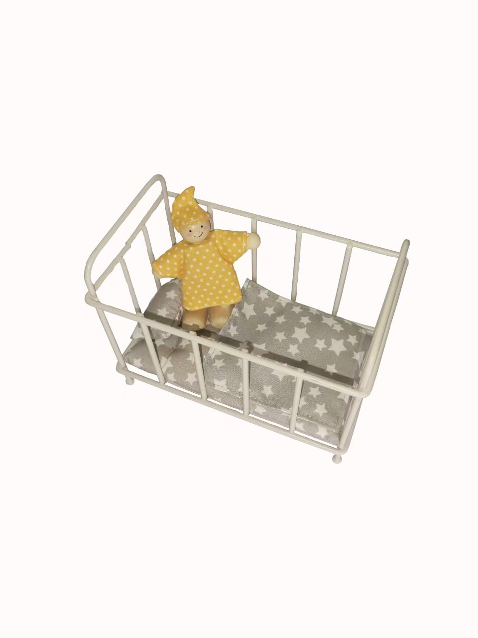 Foto 6 pulgar | Mueble De Dormitorio Dollhouse, Cama De Metal Con Colchón Y Almohada - Venta Internacional.