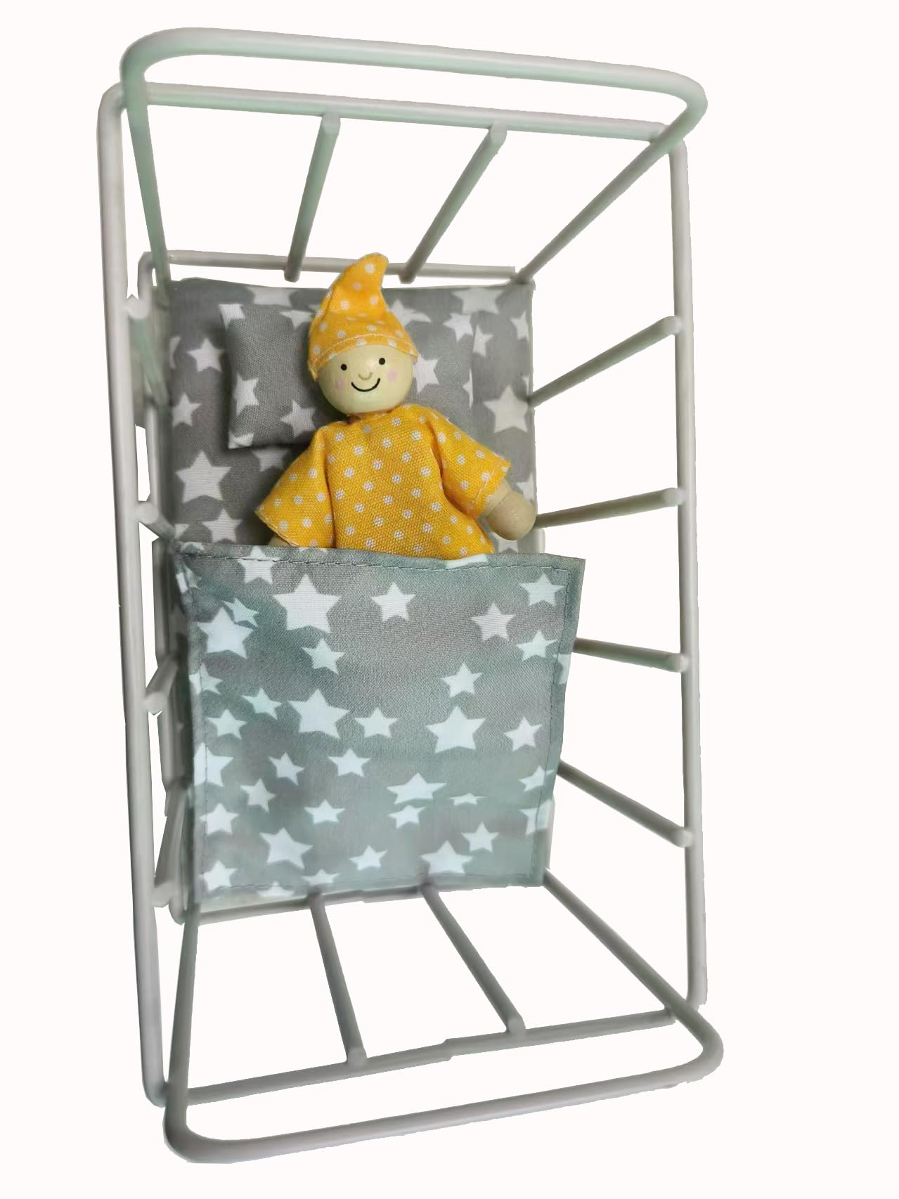Foto 7 pulgar | Mueble De Dormitorio Dollhouse, Cama De Metal Con Colchón Y Almohada - Venta Internacional.