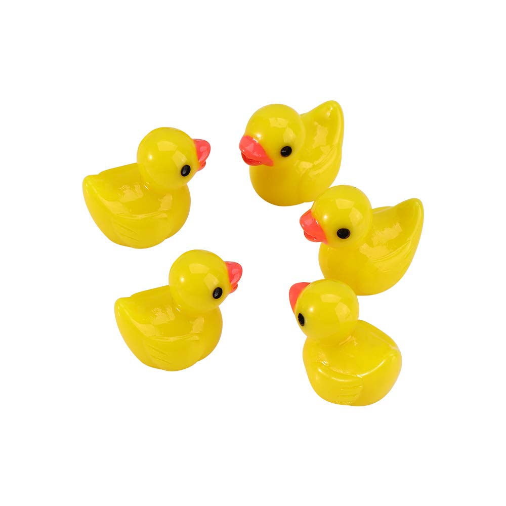 Foto 2 pulgar | Adorno En Miniatura Con Forma De Minipato De Resina Para Manualidades, 5 Unidades, Color Amarillo - Venta Internacional.