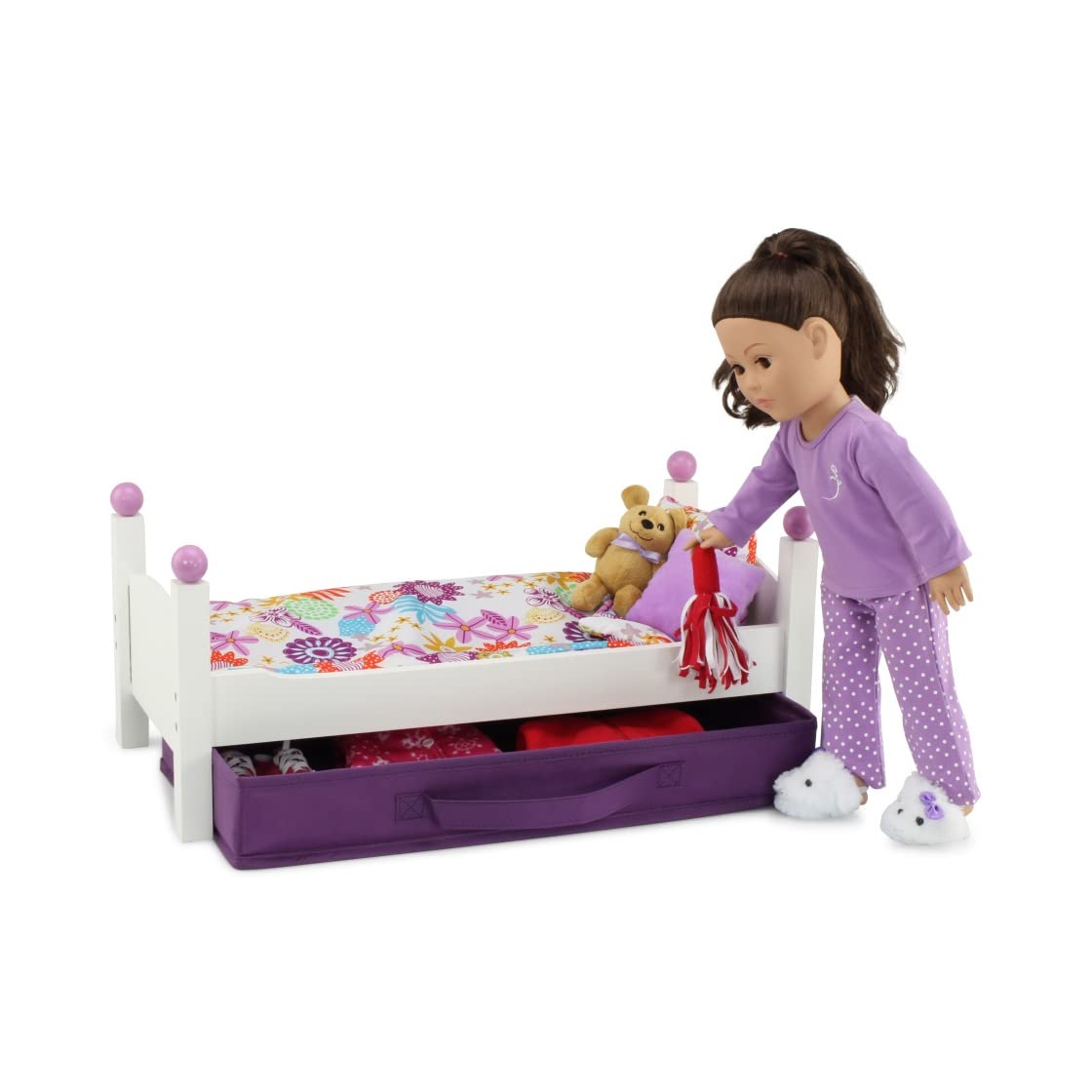 Foto 5 pulgar | Mueble De Cama Para Muñecas Emily Rose Individual Apilable De 18 Pulgadas - Venta Internacional.