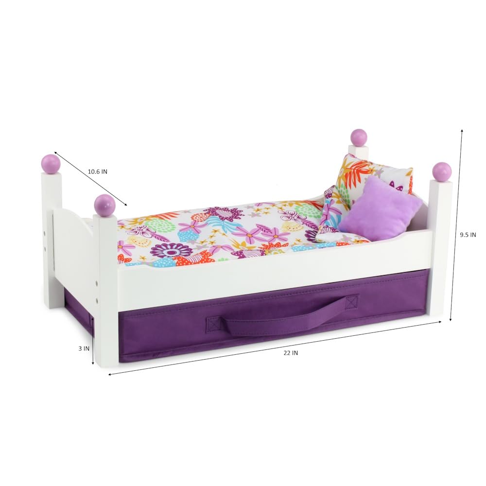 Foto 6 pulgar | Mueble De Cama Para Muñecas Emily Rose Individual Apilable De 18 Pulgadas - Venta Internacional.