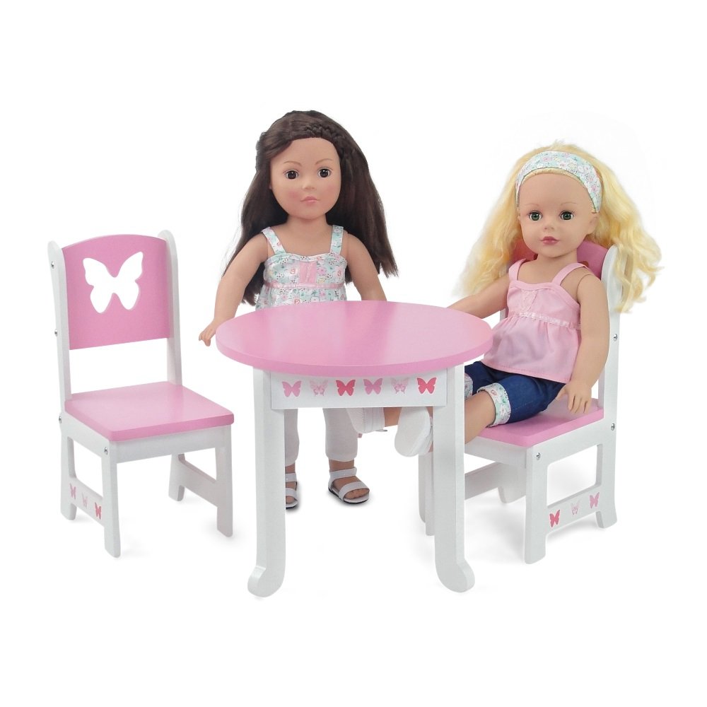 Foto 1 | Mesa De Cocina Emily Rose De Doll Furniture Con 2 Sillas De 45 Cm - Venta Internacional.
