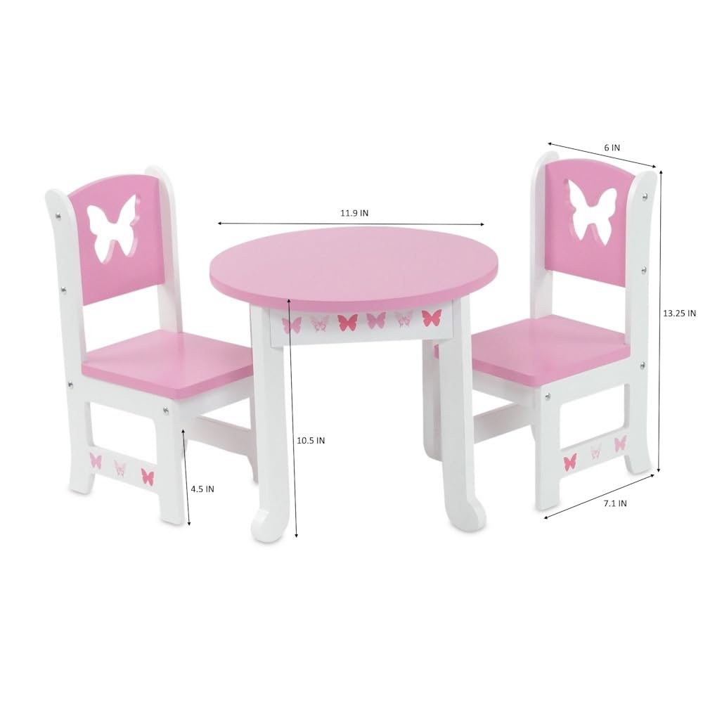 Foto 6 pulgar | Mesa De Cocina Emily Rose De Doll Furniture Con 2 Sillas De 45 Cm - Venta Internacional.