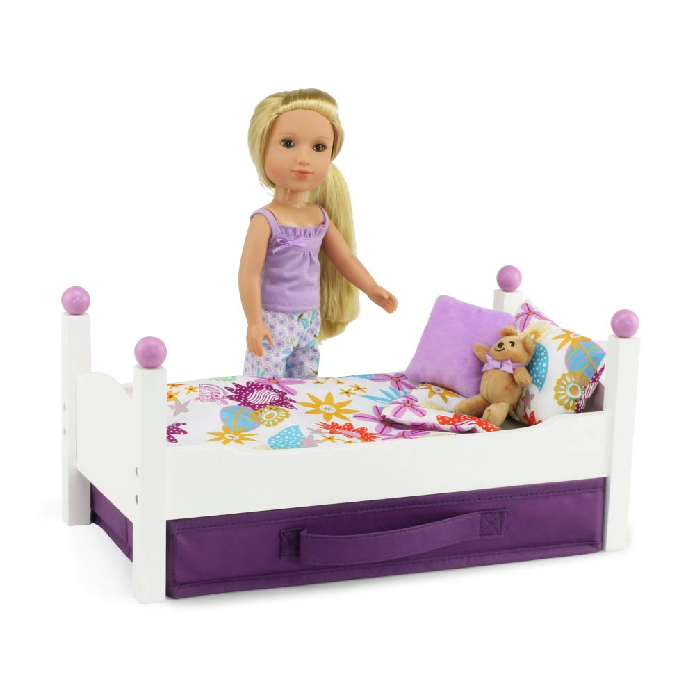 Foto 5 pulgar | Cama Individual Blanca Clásica Emily Rose De 14 Pulgadas De Doll Furniture - Venta Internacional.