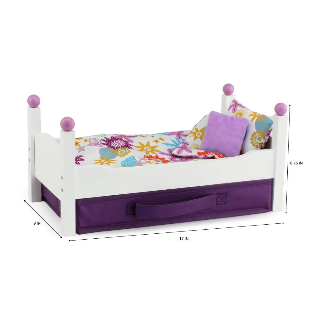 Foto 6 pulgar | Cama Individual Blanca Clásica Emily Rose De 14 Pulgadas De Doll Furniture - Venta Internacional.