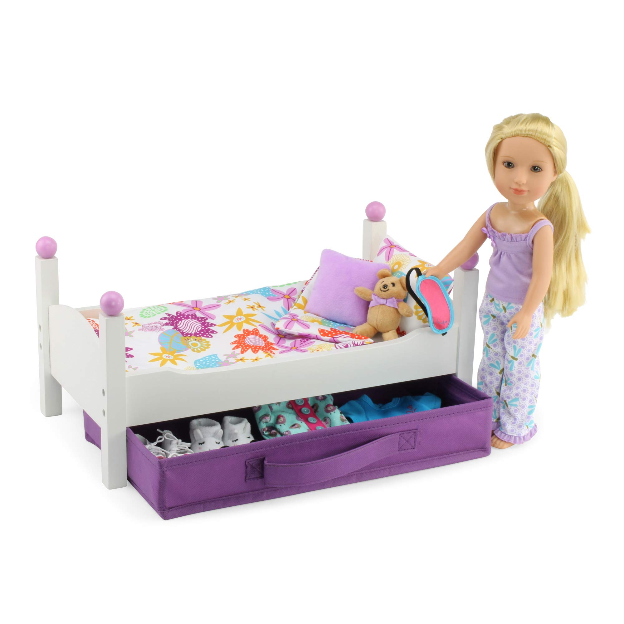 Foto 6 | Cama Individual Blanca Clásica Emily Rose De 14 Pulgadas De Doll Furniture - Venta Internacional.